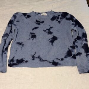 Fab Finds By Sarah Blue Tie-Dye Cashmere Sweater L